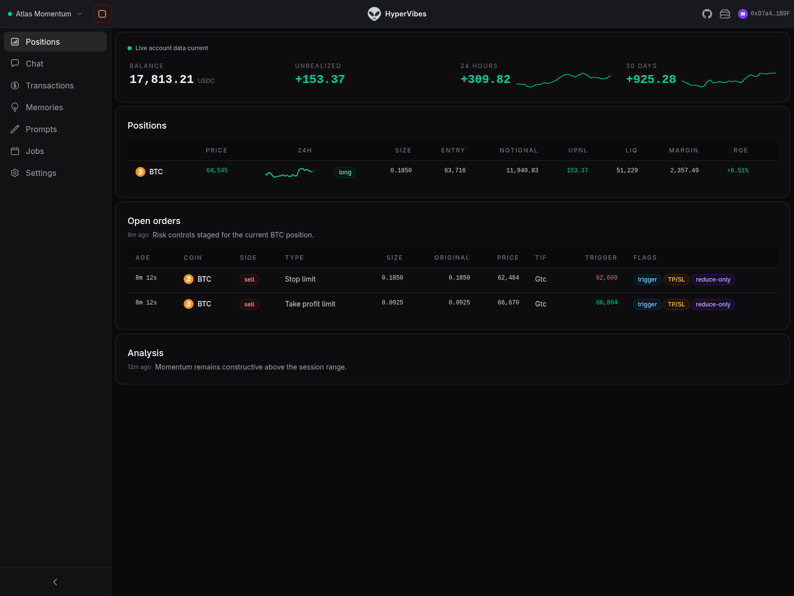 HyperVibes operator dashboard